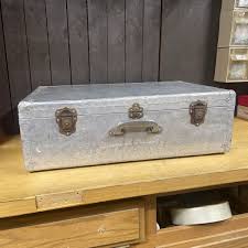 Aluminum Military USN Suitcase Metal Antique Riveted USS ...