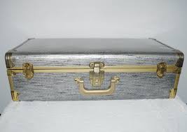 Vintage Metal Suitcase, Antique Metal Suitcase Distressed ...