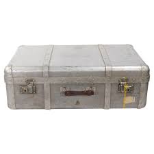 Vintage Art Deco Machine Age Riveted Aluminum Suitcase For ...