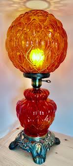 Vintage Globe Electric Lamp GWTW Victorian Hurricane Glass ...