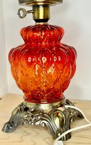Vintage Globe Electric Lamp GWTW Victorian Hurricane Glass ...