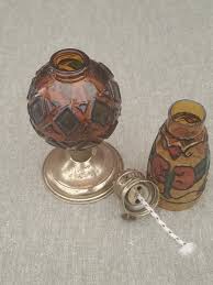 Vintage Amber Stained Glass Oil Lamp - Hong Kong | eBay