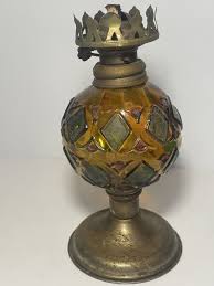 sail boat brand oil lamp carnival glass | eBay