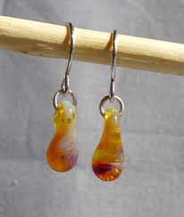 Glass Droplet Earrings Hand Sculpted by Jenn Goodale - Etsy