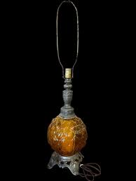 Amber Glass Table Lamp Underwriters Laboratories Inc Portable No. 78,4 – Shop Cool Vintage Decor