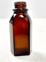 Vintage Lot of 2 Glass Bottles 3" Amber Medicine 1 3/4" Clear Inkwell Bottle | eBay