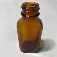 Vintage Brown Medicine Embossed 1-1/2 oz 3.5" x 1.5" x 1" Glass Bottle S27 | eBay
