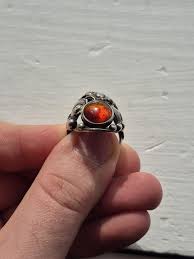 Vintage Niels Erik From Silver Amber Koi Ring - Denmark ...