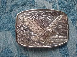 Vintage Eagle Belt Buckle / Silver, 2-Tone Metal - 3 1/2" X ...