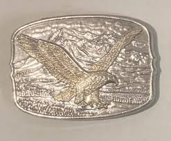 Vintage Metal Belt Buckle, American Eagle, Heavy Duty ...