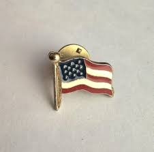 Vintage United States (U.S.) Flag Lapel Pin, Tie Tack ...