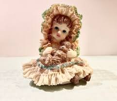 Victorian Child With Teddy (resin Figurine) - Etsy