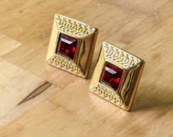 VINTAGE GOLD EARRINGS- Vintage Monet Earrings- Gold Monet ...