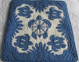 1 Hawaiian Quilt Throw Pillow Cushion Cover 18x18 Hand ...