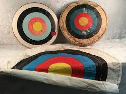 Group Of (3) Vintage Archery Targets. Saunders Archery