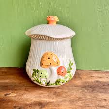 Vintage Arnels Hand-painted Mushroom Canister Cookie Jar With Lid Canister With Handpainted Mushrooms Signed and Dated 1980's Kitsch Decor - Etsy Canada