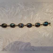 Jewelry | Vtg Alfano Brazil Reverse Painted Blue Morpho ...