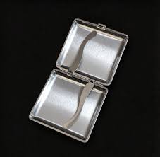 Black Leather Cigarette Case, Goth Cigarette Case,bat Metal ...