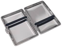 GERMANUS Cigarette Case - Made in Germany - Sparkling Steel - V