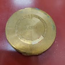 Vintage Coty "air Spun" Powder Compact: Brass Enamel ...