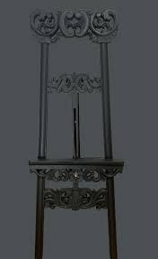 Vintage Carved Wood Art Display Easel | Chairish