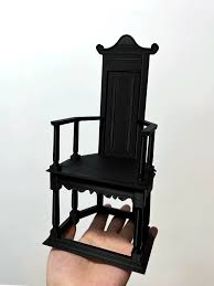 1:6 Scale Chinese Style High Back Hat Chair Miniature ...