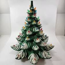 Vintage Atlantic Mold Ceramic Light Up Christmas Tree, Large ...