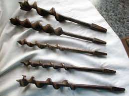 Lot of 39 Used Vintage Antique Wood Auger Brace Bits-Drill ...