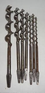 Seven Lot Vintage Wood Boring Auger Drill Bits Old Tools ...