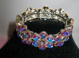 KIRKS FOLLY RARE/SIGNED "GALA GARDEN SPARKLING STRETCH ...