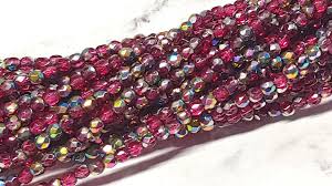 Raspberry Glass Bead - Etsy