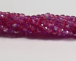 50, Rose Celestial, 4mm Czech, Round Fire Polished, Glass Beads, (4sp26) - Etsy Australia