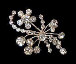 Vintage Austrian Crystal Rhinestone Brooch/Pin, Unsigned, Mid-20th Century at 1stDibs | vintage crystal brooch, vintage austrian crystal brooch, made in austria brooch