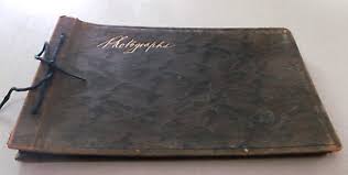 VINTAGE BROWN PHOTOGRAPHS SCRAPBOOK WITH 2 PAGES OF PHOTOS ...