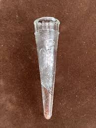 Vintage Automobile Vase Etched Bird | eBay