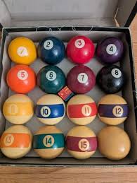 Vintage Set of Aramith Billiard Pool Balls, 2 1/4", Made in ...