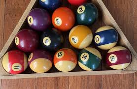 Vintage Pool Table Balls 2-1/4" Complete Set of 16 Billiard ...