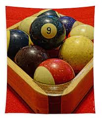 Billiards - 9 ball - Pool Table - Nine ball Tapestry by Paul ...