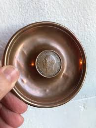 Vintage Copper Bowl, Copper Penny Ashtray, King George V ...