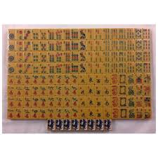 Vintage "CARDINAL" Mah Jong game with UNUSUAL caramel/applejuice color. For Sale at Ruby Lane