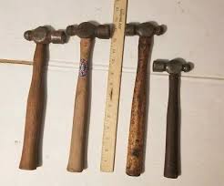 Vintage Ball Peen Hammers Tool Lot Of 4 machinist blacksmith ...