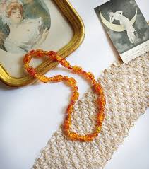 Vintage Resin Natural Necklace // Vintage Jewellery - Etsy