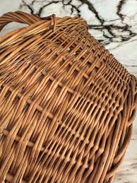 French Wicker Handled Basket | Chairish