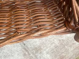 Chunky Rectangle Wicker Basket With Handles | Chairish