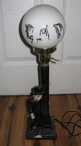 VTG CHARLIE CHAPLIN GLOBE LAMP POST BAR LIGHT DRUNK HOBO ...