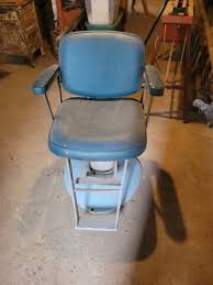vintage Belvedere porcelain enamel Barber salon chair light blue | eBay