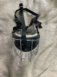 Leather And Wire Dog Muzzle | eBay UK