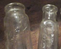 Antique Glass Bottles up John and Dr Kings Set of 2 Medical ...