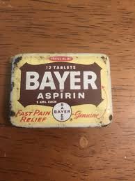 Vintage Bayer Aspirin Metal Tin Advertising Medicine Rare ...