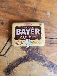 Vintage Small Bayer Asprin Metal Tin Empty | eBay